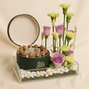 Feel Good Tea Leather Box n Flower Tray
