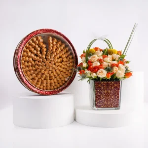 Flower Vase n Diplomatic Sweets Baklava Fingers 1 Kg