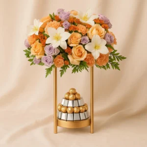 Flowers Grace with Patchi Chocolate