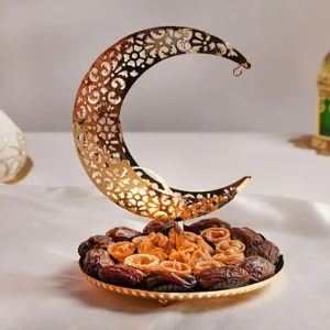 Golden Eid Crescent Sweets Arrangement